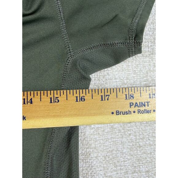 North Face Women’s M Green V-Neck Short Sleeve Vaporwick Athletic Workout Top - Picture 5 of 8